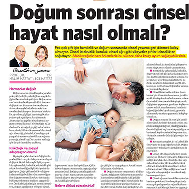 Doğum sonrası cinsel hayat nasıl olmalı
